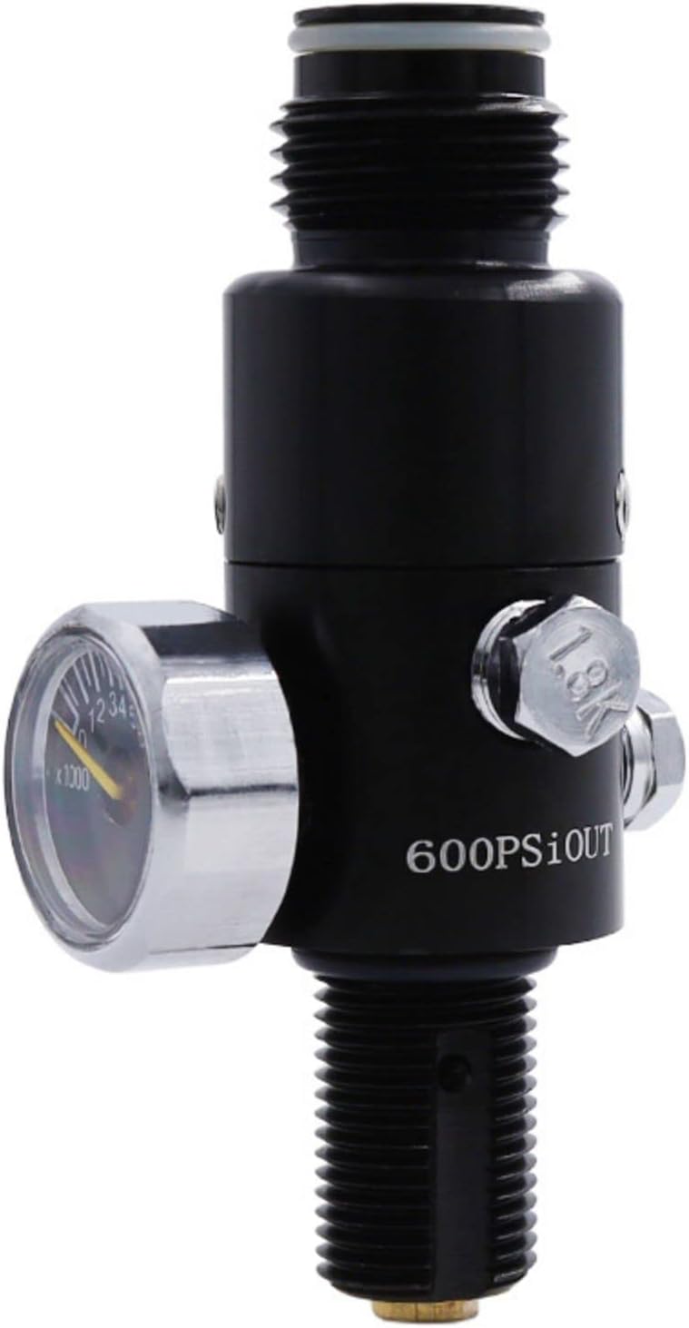 TUXING 4500PSI Paintball Air Tank Regulator & Valve Guage, Durable Aluminum Paintball Regulator for Paintball Airsoft PCP Compressed Air CO2 Nitrogen Cylinder Tank - Image 1